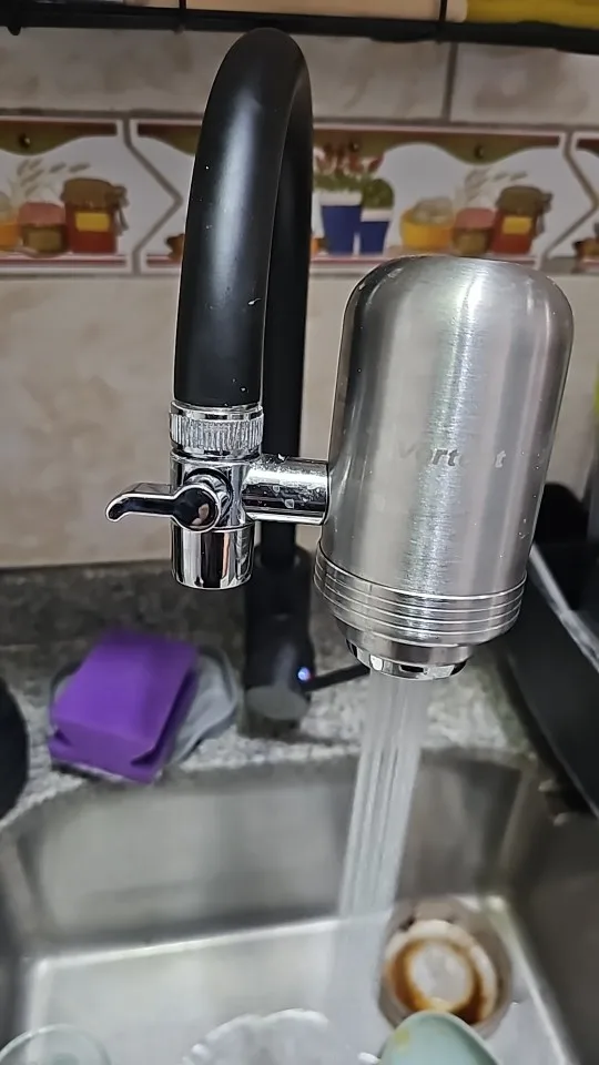 HOMFISH Stainless Steel Faucet Tap Water Filter Purifier System, NSF Certified Reduces Lead, Chlorine & Bad Taste Kitchen photo review