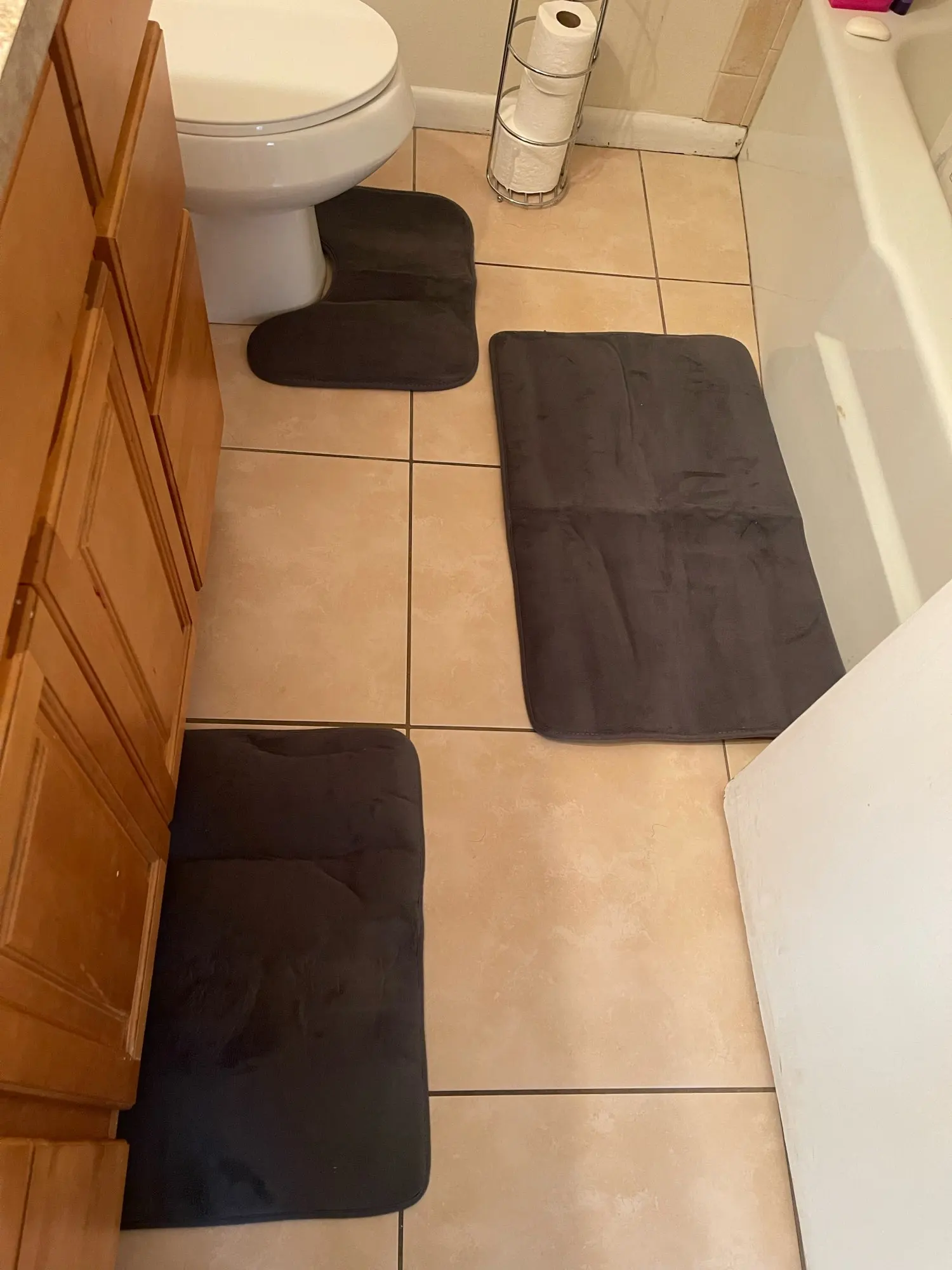 Transform Your Bathroom with Luxurious 3-Piece Bath Mat Set photo review