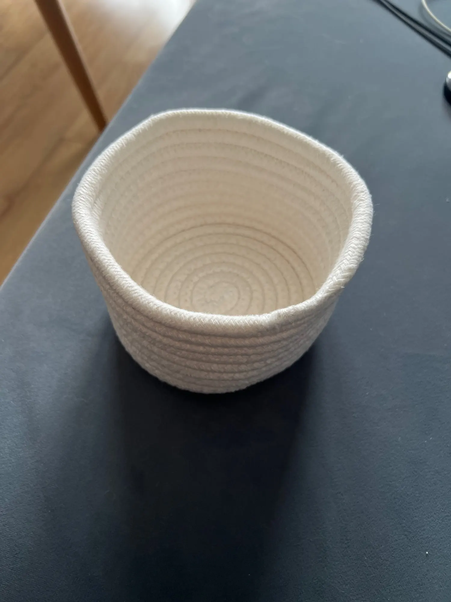 Chic Handmade Cotton Rope Storage Basket for Home & Office photo review