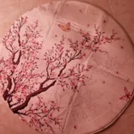 Japanese Style Round Carpet Koi Fish Lotus Cherry Blossom Flower Mountain Water Ink Art Home Living Room Bedroom Decor Floor Rug photo review