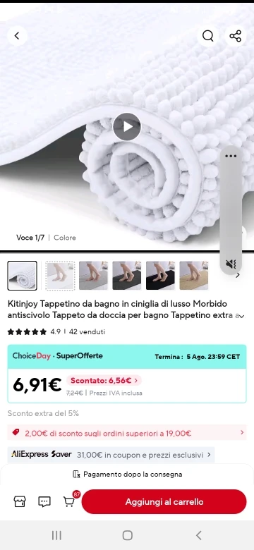 Plush Chenille Bath Mat - Quick-Dry, Non-Slip Comfort! photo review