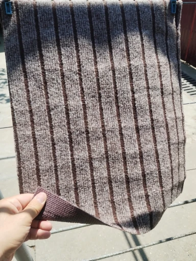 Secure your space with Plush Striped Non-Slip Mat. Comfort & Style. photo review