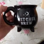Witches Brew Cauldron Mug - Enchanting Black Ceramic Delight photo review