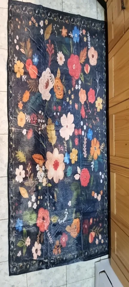 Floral Waterproof Kitchen Mat - Anti-Slip, Machine Washable photo review