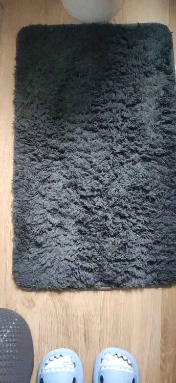 Luxurious Long Hair Absorbent Bathroom Mat - Non-Slip Comfort photo review