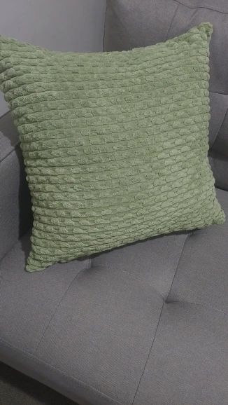 Boho Green Corduroy Pillow Covers for Spring Décor 45 x45 CM photo review