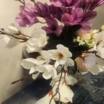 Vibrant 20-Head Artificial Magnolia Bouquet for Timeless Elegance photo review