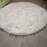 Soft Plush Rugs for Kids Bedroom Play Mat Home Decor Circular Fluffy Carpet for Baby Room Floor Rugs White Rug for Nursery Round photo review