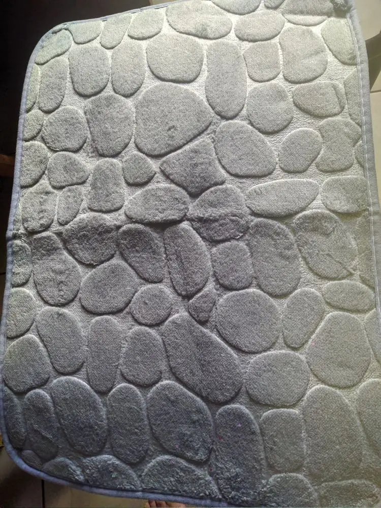 Luxurious Microfiber Pebble Mat for Stylish Home Comfort photo review