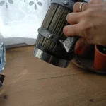 Rustic Wooden Barrel Mug: Large Coffee & Beer Delight photo review