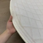 Cream Style Carpets for Living Room Luxury Bedroom Decor Stripe Carpet Irregular Shape Plush Rug Fluffy Soft Washable Thick Mat photo review