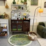 Round Rug Living Room Carpet Soft Bedroom Bedside Floor Mat Plants Flowers French Retro Anti-slip Carpets Home Ddecoration Tapis photo review