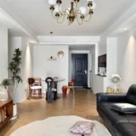 Light Luxury Striped Living Room Rug - Soft Washable Polyester photo review