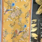 Chinese Style Landscape Kitchen Carpet Flower and Bird Pattern PVC Rug Retro Ethnic Style Non-slip Foot Mat Waterproof Floor Mat photo review