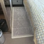 Soft Fluffy Bedside Mat – Minimalist Striped Serene Comfort photo review