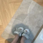 Bathroom Carpet Non-slip Strong Absorbent Floor Mats Home Decor Beige Stripes Bath Mat Toilet Entrance Area Rug Alfombra De Baño photo review