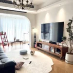 Light Luxury Striped Living Room Rug - Soft Washable Polyester photo review