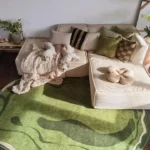 Soft Minimalist Geometric Rug - Modern Polyester Comfort photo review