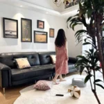 Light Luxury Striped Living Room Rug - Soft Washable Polyester photo review