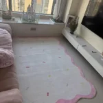 Custom Plaid K-Style Rug: Soft, Non-Slip Living Room Decor photo review