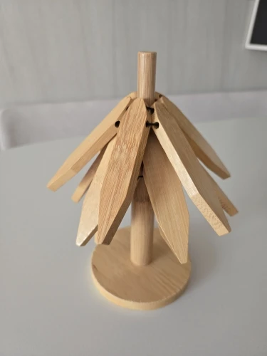 Eco-Friendly Bamboo Tree Trivets - 4 PCS Heat-Resistant Set photo review