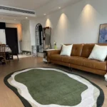 Soft Minimalist Geometric Rug - Modern Polyester Comfort photo review