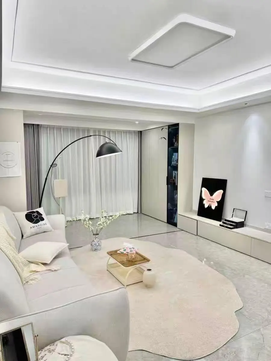 Modern Irregular Geometric Rug: Soft, Washable Living Room Style photo review