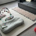 Soft Fluffy Bedside Mat – Minimalist Striped Serene Comfort photo review