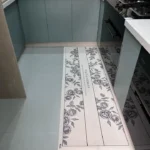 Elegant Floral PVC Kitchen Floor Mat - Waterproof & Customizable photo review