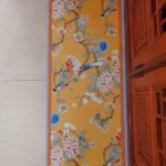 Chinese Style Landscape Kitchen Carpet Flower and Bird Pattern PVC Rug Retro Ethnic Style Non-slip Foot Mat Waterproof Floor Mat photo review