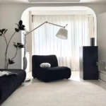 Light Luxury Striped Living Room Rug - Soft Washable Polyester photo review