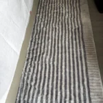 Soft Fluffy Bedside Mat – Minimalist Striped Serene Comfort photo review