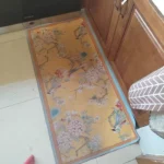 Chinese Style Landscape Kitchen Carpet Flower and Bird Pattern PVC Rug Retro Ethnic Style Non-slip Foot Mat Waterproof Floor Mat photo review