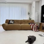 Light Luxury Striped Living Room Rug - Soft Washable Polyester photo review