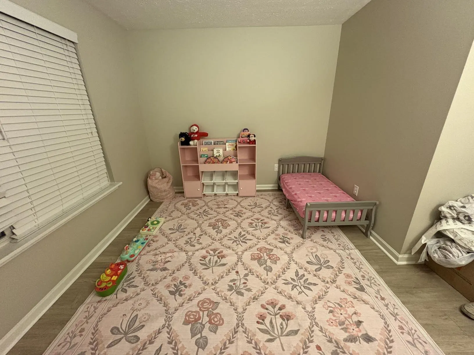 Pink Bedroom Carpet for Nursery Boho Home Decoration Cute Floral Living Room Rugs Washable Large Soft Bedside Non-slip Floor Mat photo review