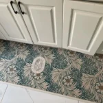 Kitchen Floor Mat Leather Pvc Carpet Waterproof Oil-proof Foot Mats Home Decoration Flower Floral Rug Кухонный Ковер 주방바닥매트 photo review