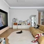 Light Luxury Striped Living Room Rug - Soft Washable Polyester photo review