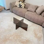 Light Luxury Striped Living Room Rug - Soft Washable Polyester photo review