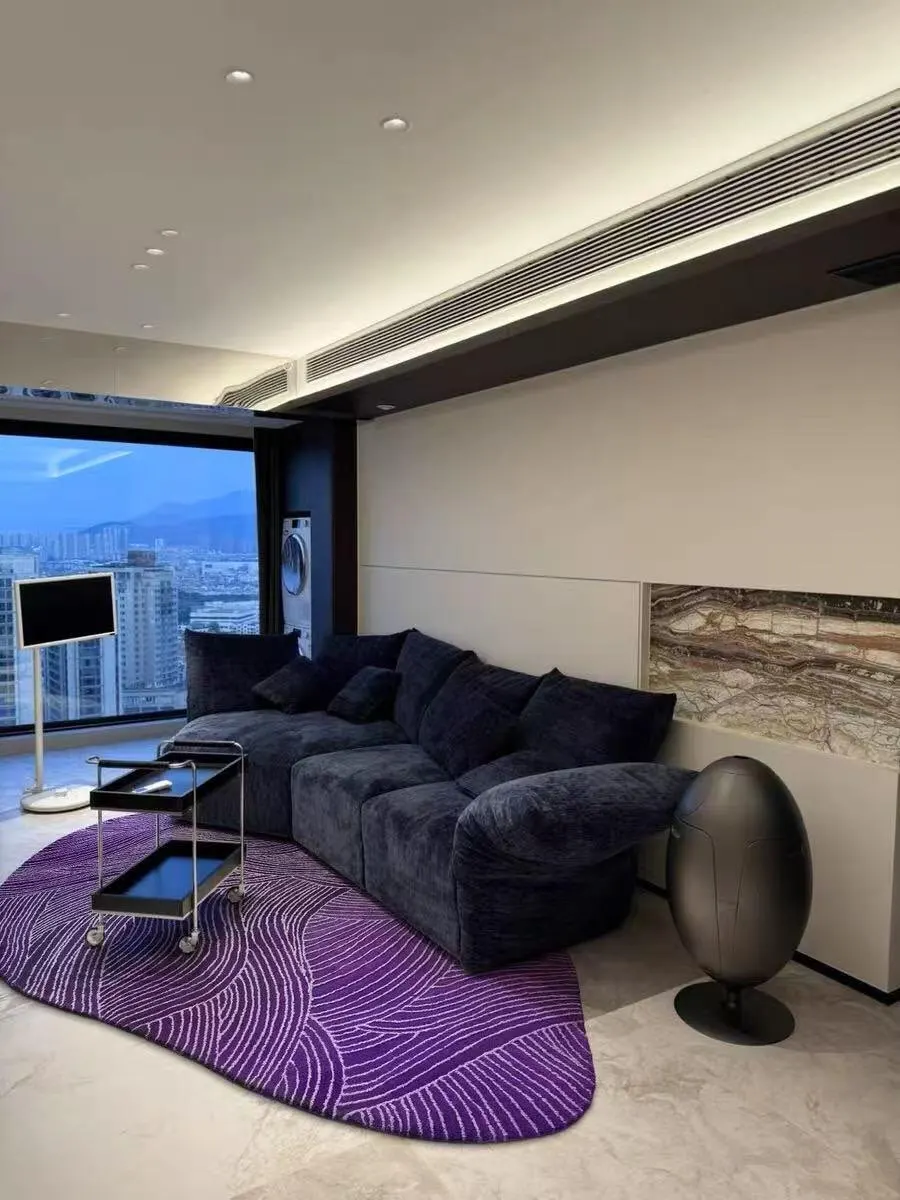 Modern Geometric Irregular Rug: Washable & Stylish Home Decor photo review