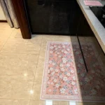 Rugs for Kitchen Floor Mat Pvc Leather Waterproof Non-slip Long Rug Anti-fatigue Foot Mats Pink Flower Home Decor Vinyl Carpet photo review