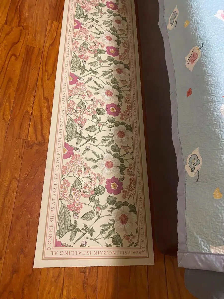 Kitchen Floor Mat Leather Pvc Carpet Waterproof Oil-proof Foot Mats Home Decoration Flower Floral Rug Кухонный Ковер 주방바닥매트 photo review