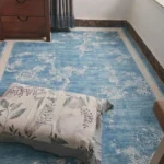 Chinese Retro Living Room Large Area Carpet Ethnic Style Bedroom Carpet Blue Floral Home Rug Soft Non-slip Machine Washable Rugs photo review