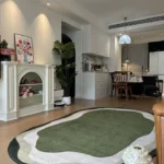 Soft Minimalist Geometric Rug - Modern Polyester Comfort photo review