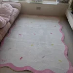 Custom Plaid K-Style Rug: Soft, Non-Slip Living Room Decor photo review