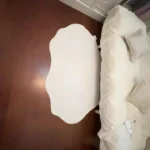 Cream Style Carpets for Living Room Luxury Bedroom Decor Stripe Carpet Irregular Shape Plush Rug Fluffy Soft Washable Thick Mat photo review