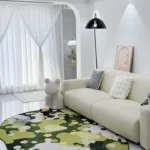 Soft Minimalist Geometric Rug - Modern Polyester Comfort photo review