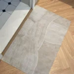 Bathroom Carpet Non-slip Strong Absorbent Floor Mats Home Decor Beige Stripes Bath Mat Toilet Entrance Area Rug Alfombra De Baño photo review