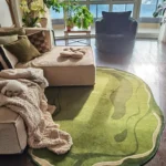 Soft Minimalist Geometric Rug - Modern Polyester Comfort photo review