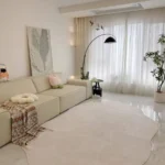 Cream Style Carpets for Living Room Luxury Bedroom Decor Stripe Carpet Irregular Shape Plush Rug Fluffy Soft Washable Thick Mat photo review