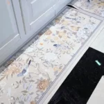 Chinese Style Landscape Kitchen Carpet Flower and Bird Pattern PVC Rug Retro Ethnic Style Non-slip Foot Mat Waterproof Floor Mat photo review